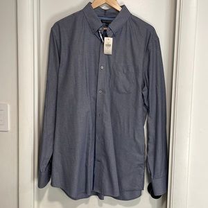 Banana Republic Non-Iron Tailored Slim Fit Dress Shirt- Navy